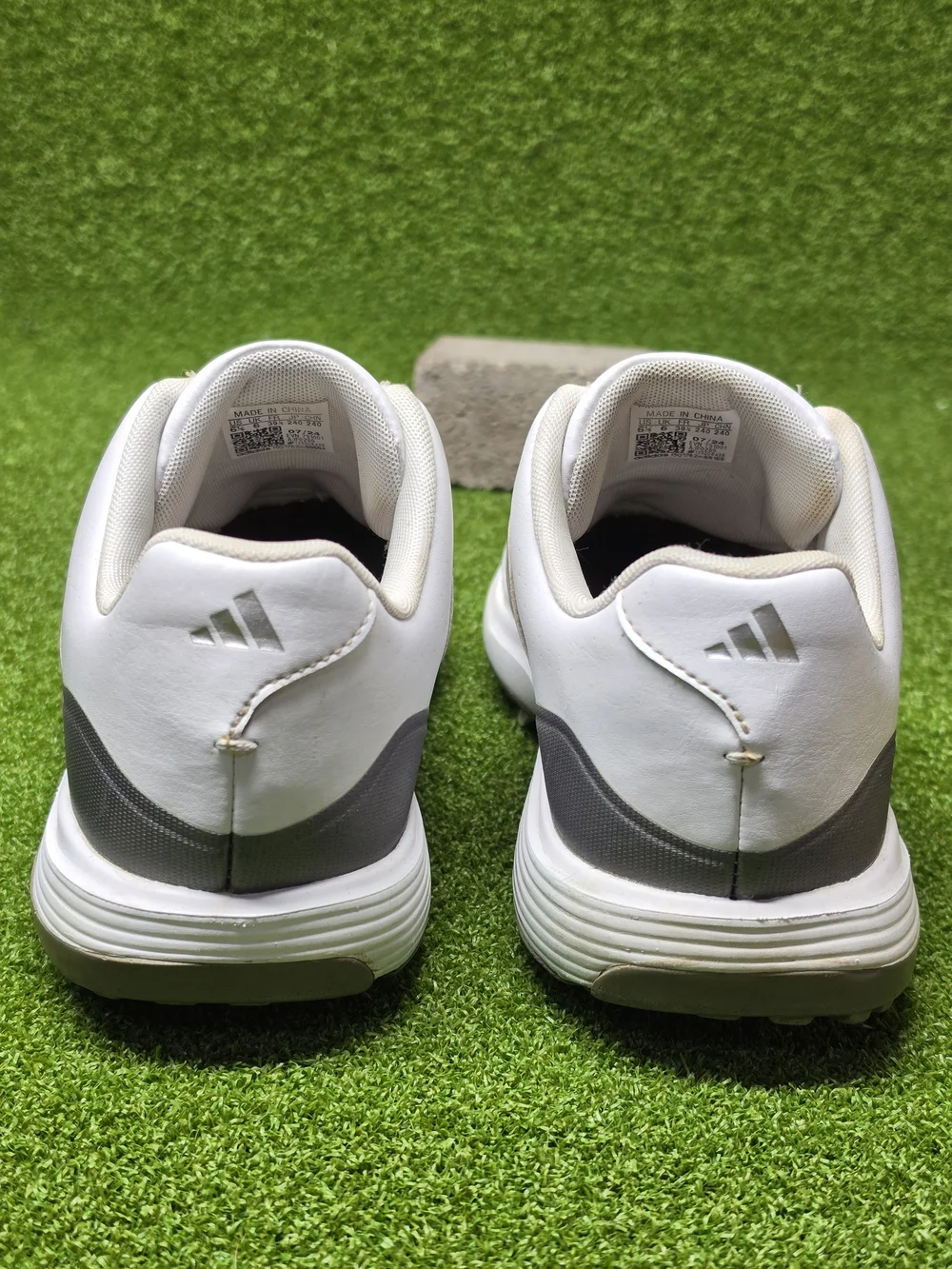Adidas Tour 360 Golf Shoes Size 6.5 US White & Gray BOA Spiked Cleats EVN791001